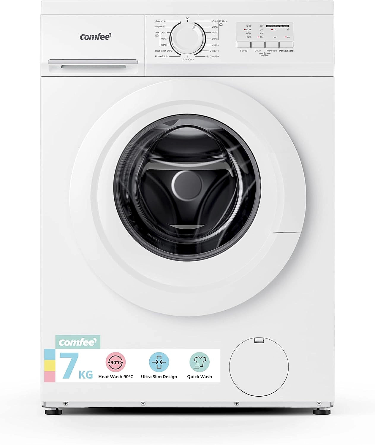 COMFEE CFE10EW60 6kg washing machine in white front view