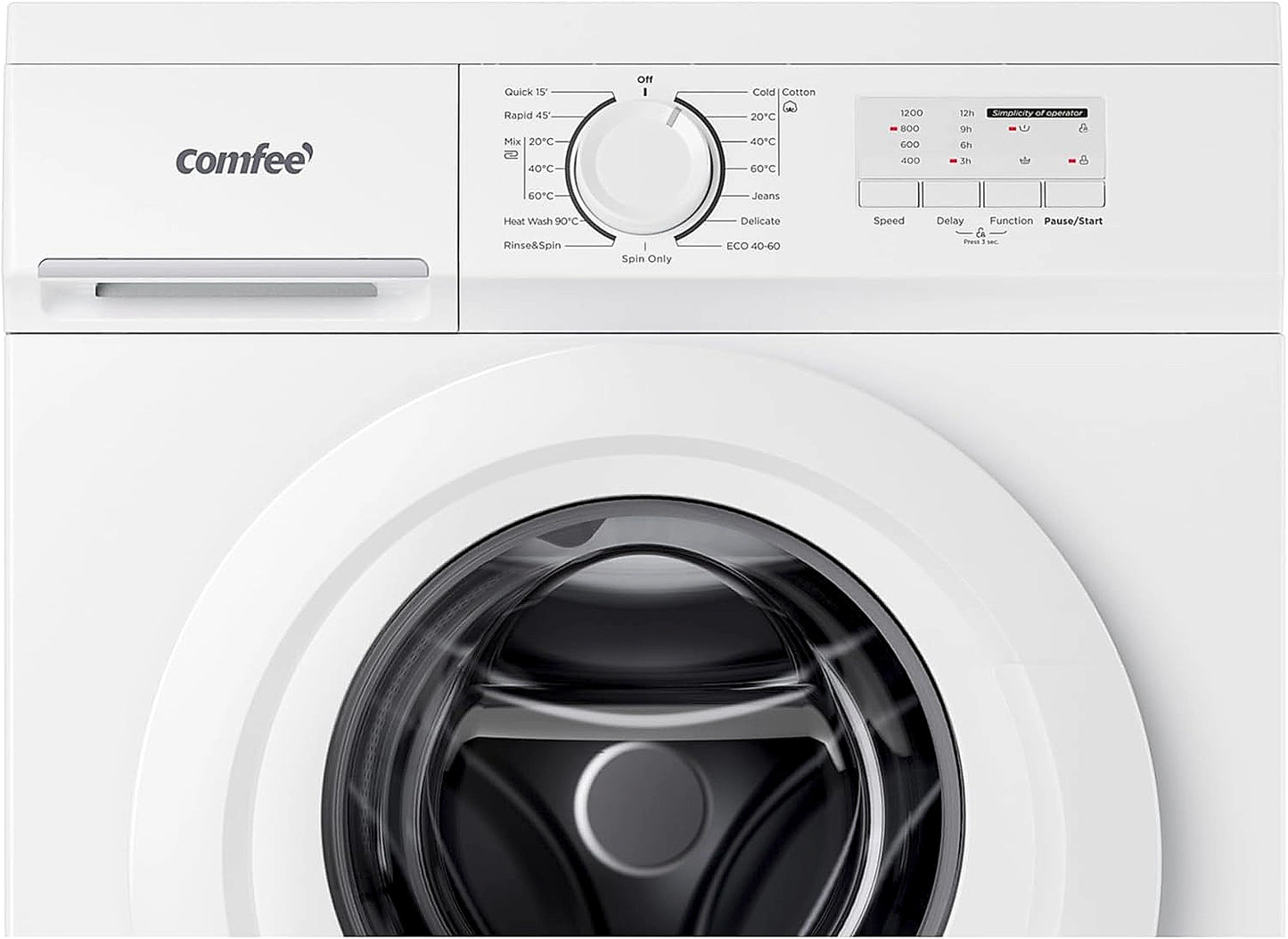 COMFEE CFE10EW60/W freestanding washing machine drum interior