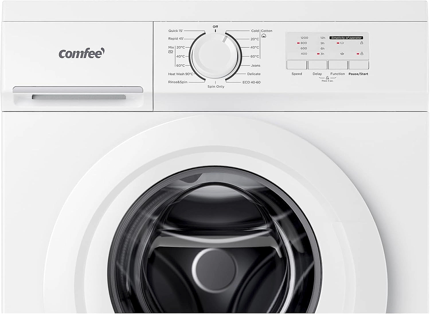 COMFEE CFE10EW60/W freestanding washing machine drum interior