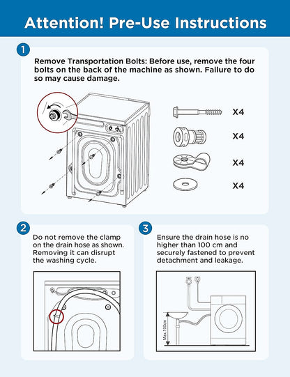 COMFEE CFE10EW60 6kg washing machine in white front view