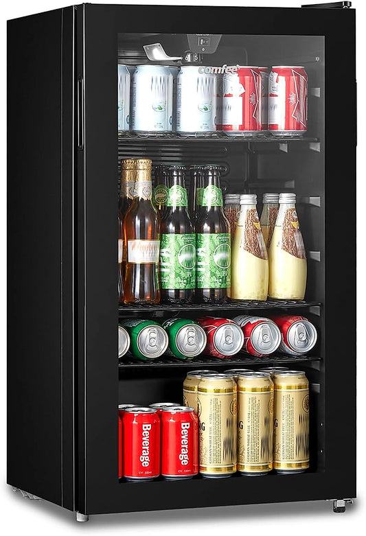 Interior view of the COMFEE RCZ99BG2 beverage cooler
