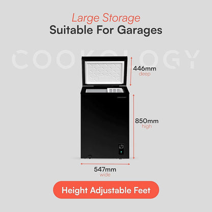 Cookology CCFZ99BK chest freezer in black