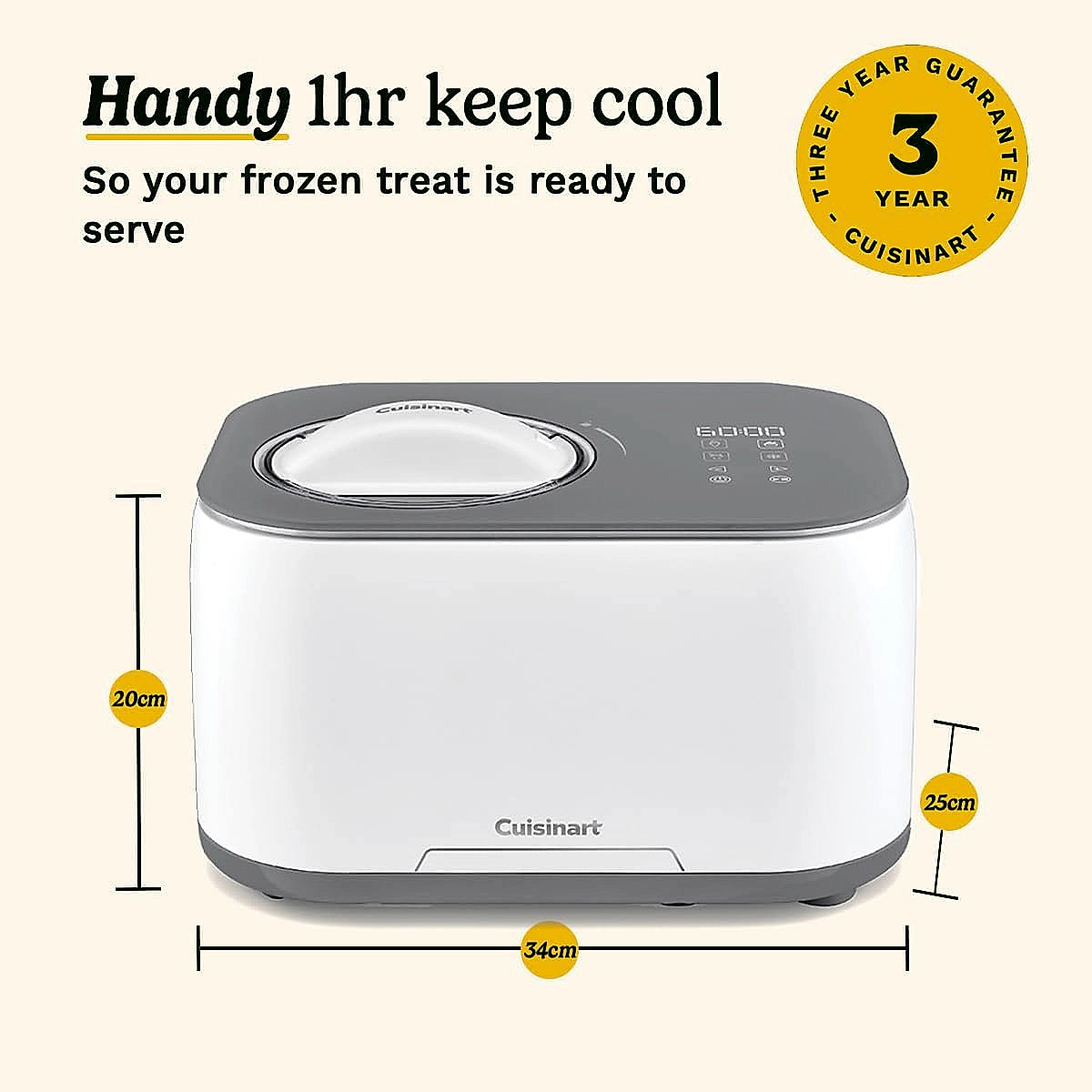 Cuisinart FreezeEase gelato machine making fresh dessert