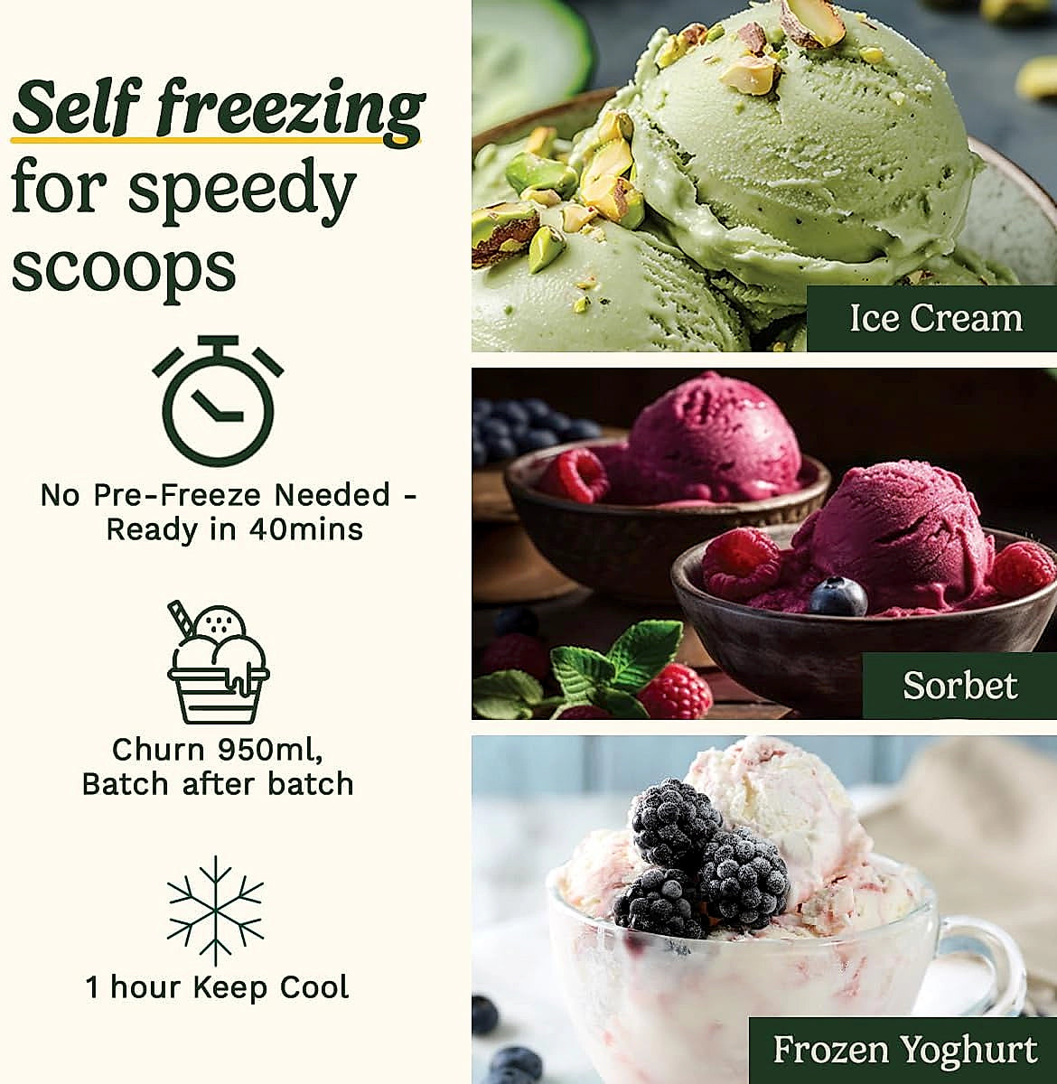 Cuisinart FreezeEase ice cream maker front view