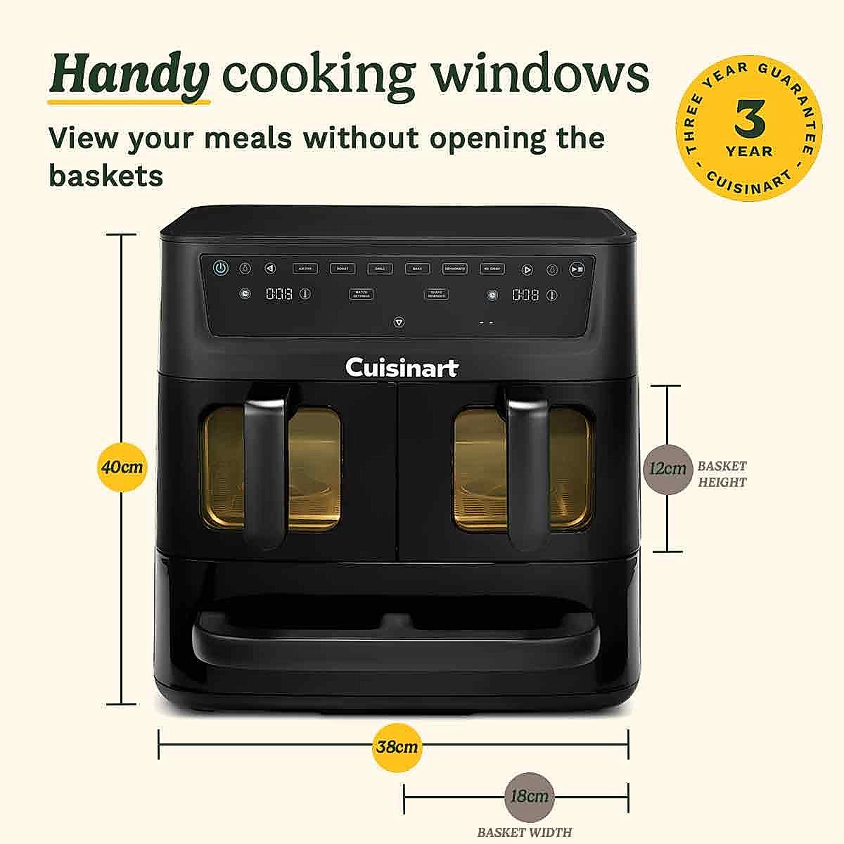 Cuisinart Tri Zone Air Fryer Oven countertop display