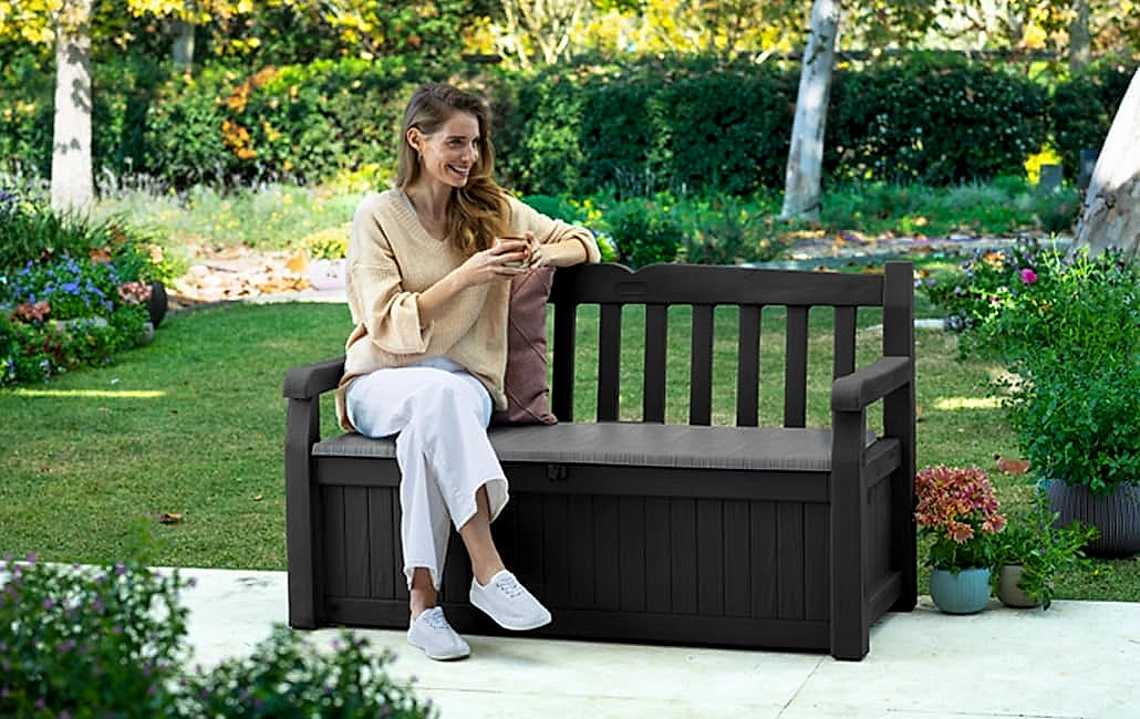Keter Eden 265L garden storage box exterior view