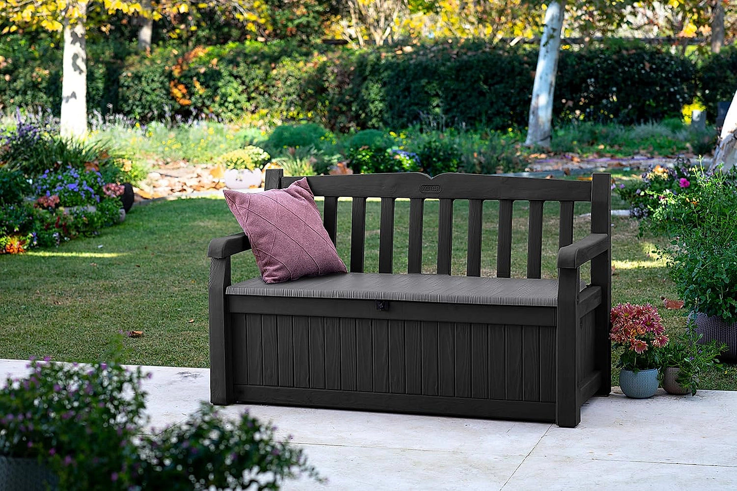 Keter Eden 265L garden storage box exterior view