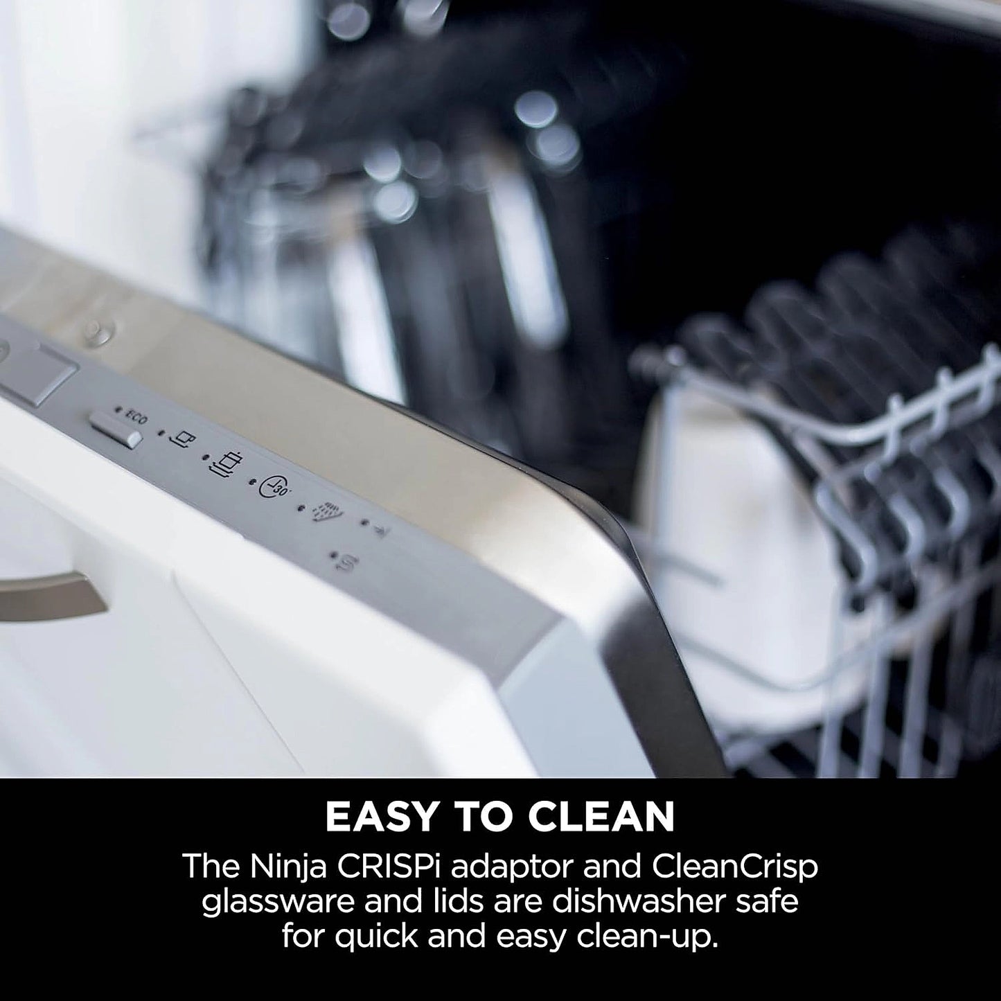 Compact design of the Ninja CRISPi portable air fryer