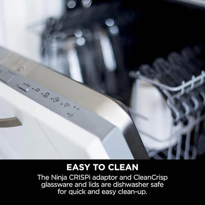 Compact design of the Ninja CRISPi portable air fryer