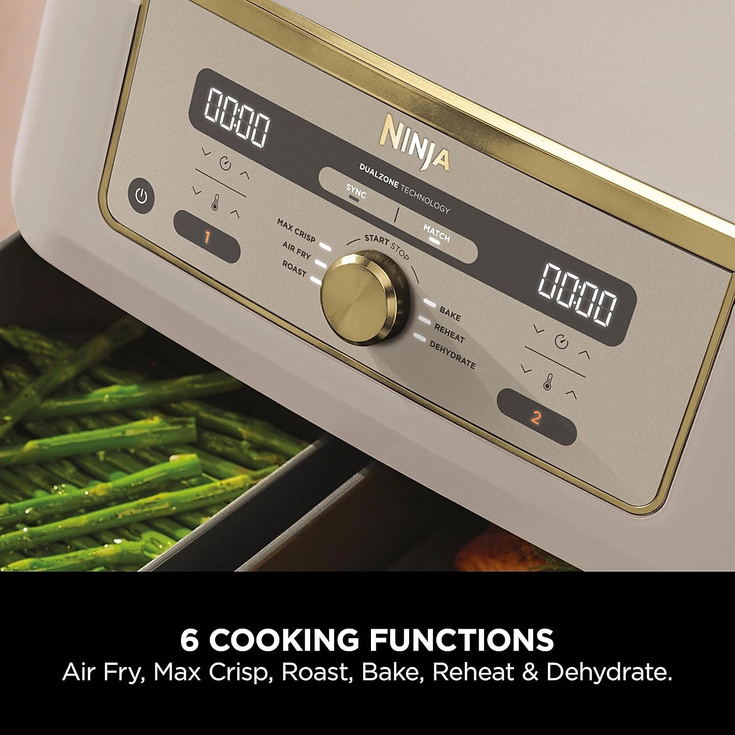 Ninja DZ400UKSTGD Dual Zone Air Fryer front view