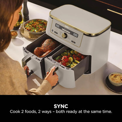 Ninja DZ400UKSTGD Dual Zone Air Fryer front view