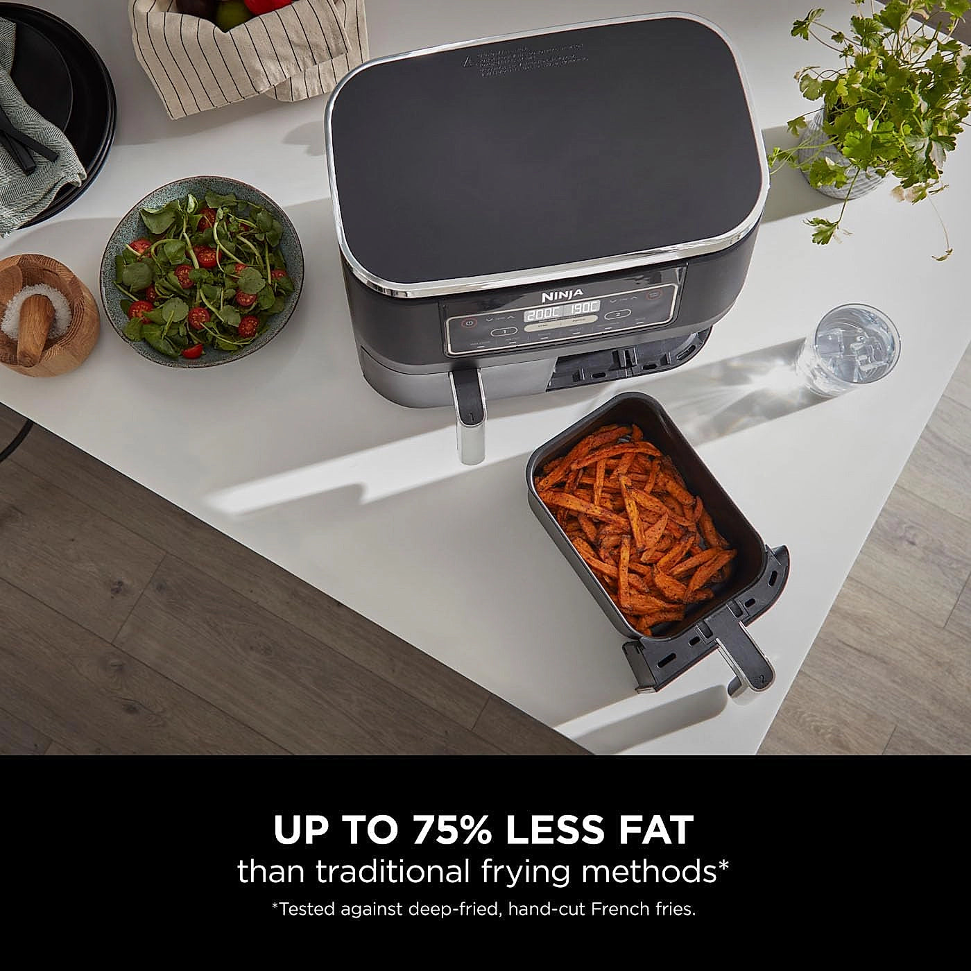 Ninja Foodi AF300UK dual zone air fryer front view
