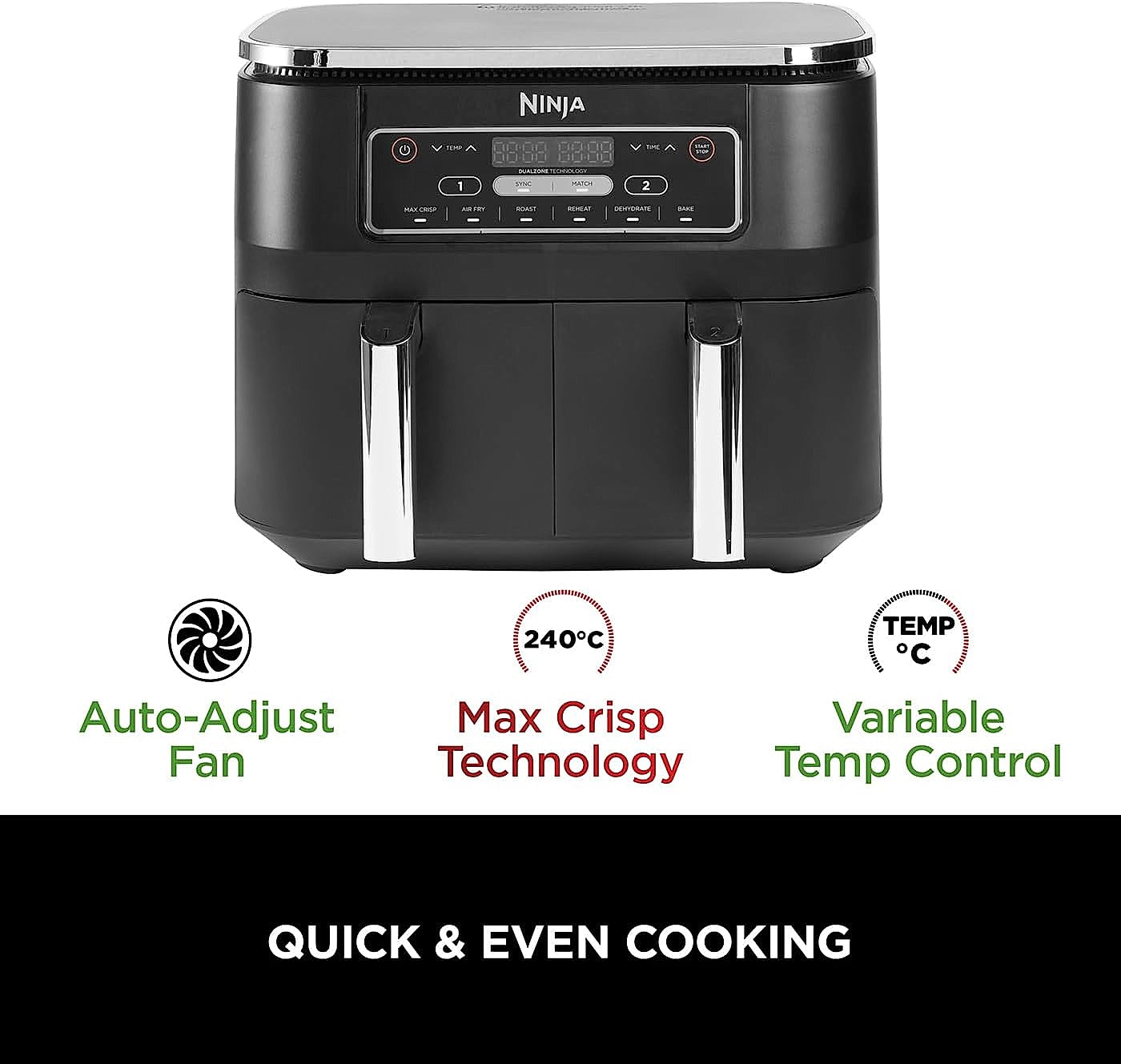 Cooking two different meals in the Ninja Foodi AF300UK dual zone air fryer