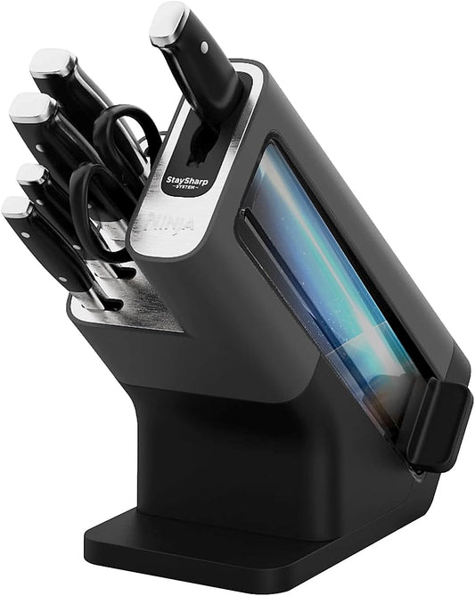 Ninja Foodi StaySharp K32006UK knife block set on kitchen counter