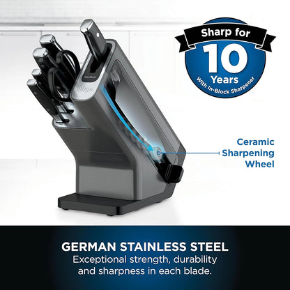 Ninja Foodi StaySharp K32006UK knife block set on kitchen counter