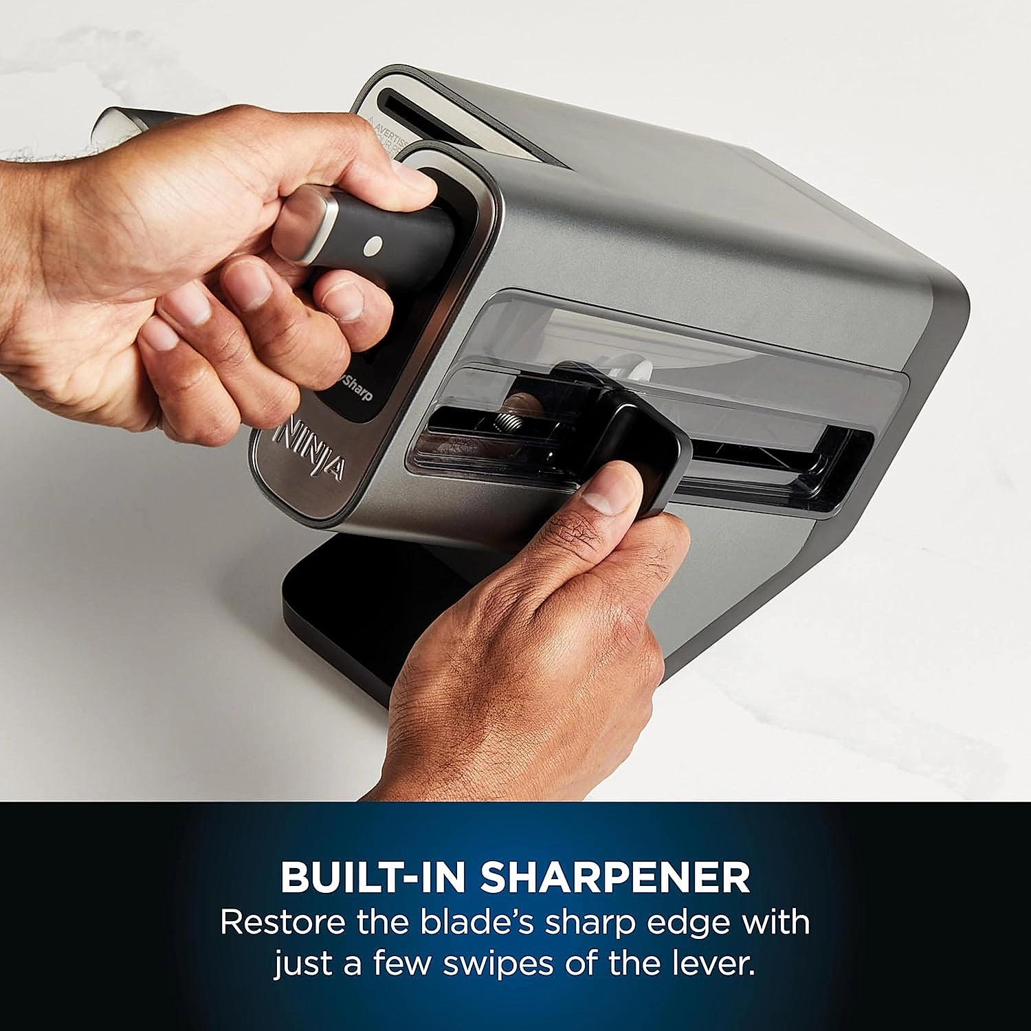 Ninja Foodi StaySharp K32006UK knife block set on kitchen counter