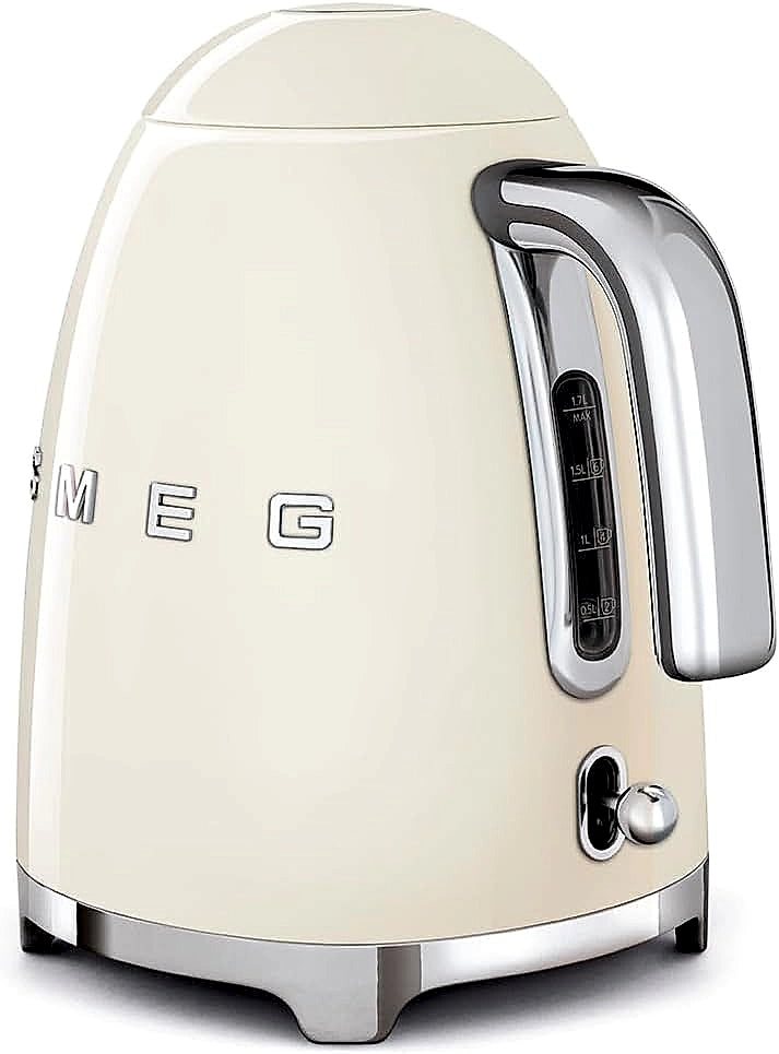 Smeg KLF03CRUK cream electric kettle side profile