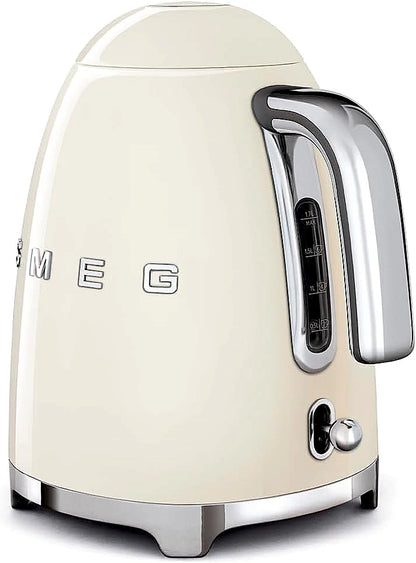 Smeg KLF03CRUK cream electric kettle side profile