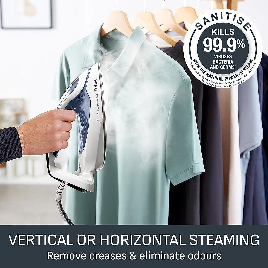 Tefal GV9224 premium soleplate gliding over fabric