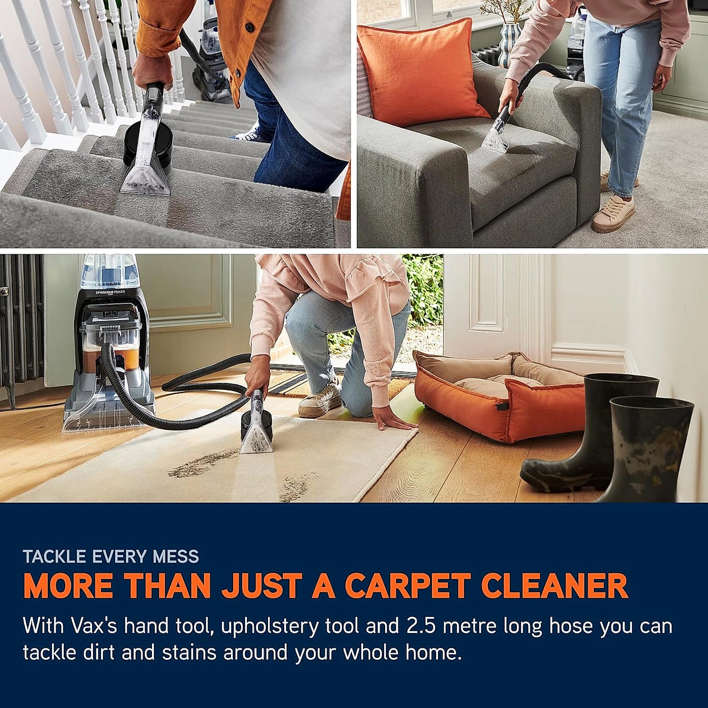 Vax SpinScrub 1200W carpet cleaner upright profile