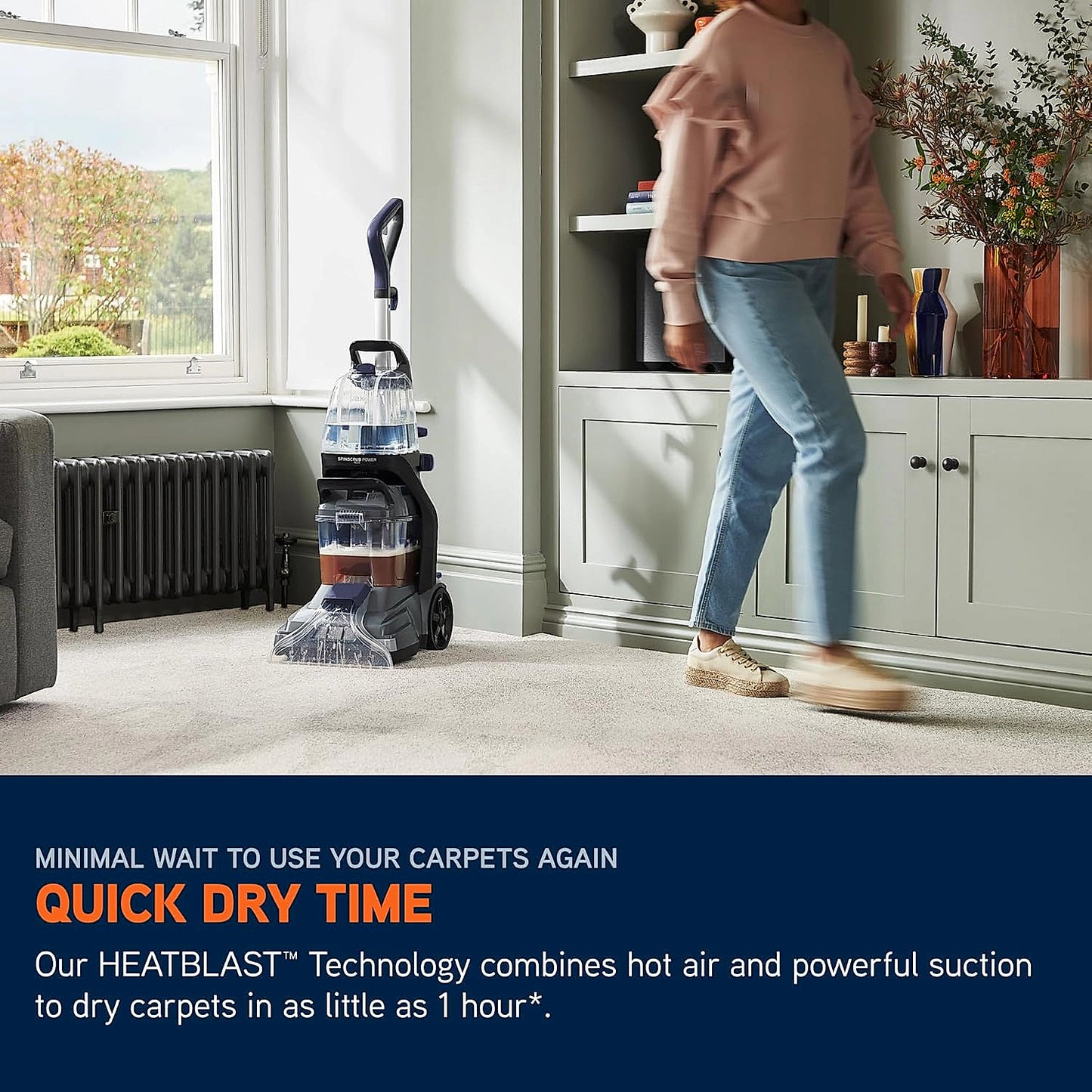 Vax SpinScrub 1200W carpet cleaner upright profile